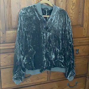 Free People Crushed velvet jacket